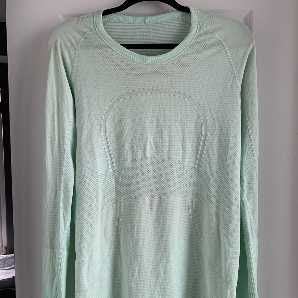 LULULEMON Swiftly L/S Mint Green Sz 10